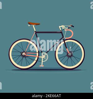 Eine Vektordarstellung eines Hipster-Motorrads Stock Vektor