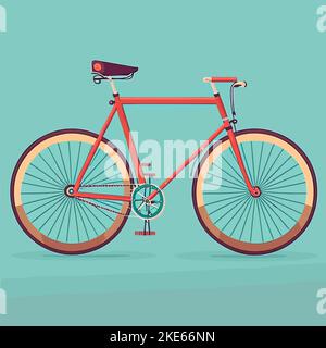 Eine Vektordarstellung eines Hipster-Motorrads Stock Vektor