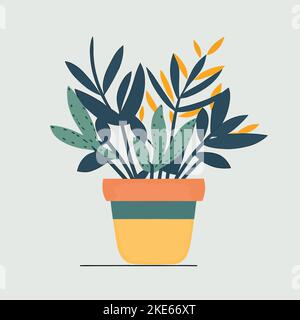 Eine Vektordarstellung einer Topfpflanze Stock Vektor