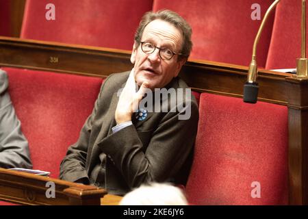 Der stellvertretende Abgeordnete Gilles Le Gendre nimmt an einer Fragestunde an die Regierung in der französischen Nationalversammlung am 8. November 2022 in Paris, Frankreich, Teil. Foto von David Niviere/ABACAPRESS.COM Stockfoto