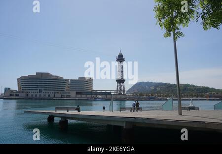 Das Gebäude des World Trade Center in Barcelona, Spanien Stockfoto