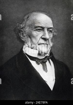 William Gladstone, William Ewart Gladstone, Premierminister des Vereinigten Königreichs, William Ewart Gladstone (1809 – 1898) britischer Staatsmann und liberaler Politiker. Premierminister des Vereinigten Königreichs Stockfoto