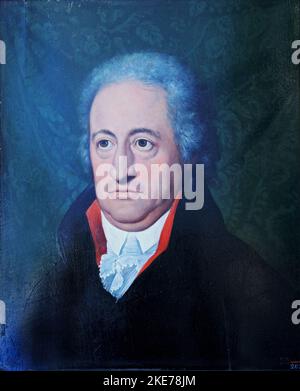 Porträt von Johann Wolfgang von Goethe von Ferdinand Jagemann, 1806, Johann Wolfgang von Goethe (1749 – 1832) Deutscher Dichter, Dramatiker und Schriftsteller Stockfoto