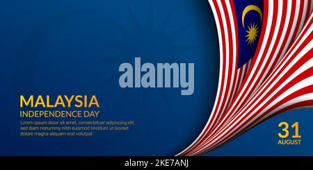 banner für den tag der Unabhängigkeit malaysias. Hintergrundpräsentation.Hintergrunddesign Stock Vektor