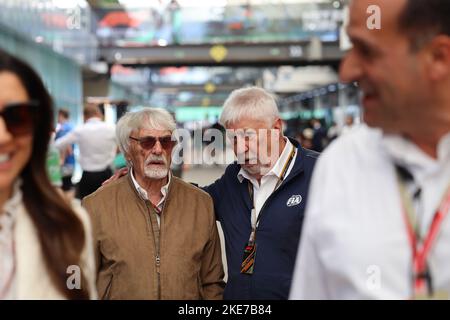 São PAULO, SP - 10.11.2022: 2022 SAO PAULO FORMEL 1 GRAND PRIX - Bernie Ecclestone während des Formel 1 Grand Prix von São Paulo 2022 auf dem Interlagos Circuit in São Paulo, SP. (Foto: Cristiano Andujar/Fotoarena) Stockfoto