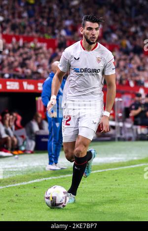 Sevilla, Sevilla, Spanien. 9.. November 2022. Rafa mir vom FC Sevilla in Aktion während des La Liga Santader-Spiels zwischen Sevilla CF und Real Sociedad bei Ramon Sanchez Pizjuan in Sevilla, Spanien, am 09. November 2022. (Bild: © Jose Luis Contreras/DAX via ZUMA Press Wire) Stockfoto