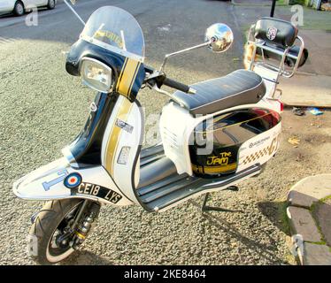 Mod the Jam lambretta Fashion Scooter Stockfoto