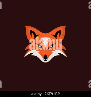 Fox Head Mascot Vector Design Stock Vektor