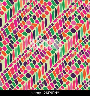 Abstrakte Zufallskunst. Nahtloses Ink Dot-Konzept. Blau Farbe Der Fliegenden Explosion. Farbpunkt. Kleiner Retro Polka Hintergrund. Regenbogen Muster Niedliches Design Stock Vektor