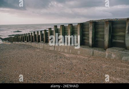 Hastings, Großbritannien 11.. November 2022, Küste, Winter am Strand Stockfoto