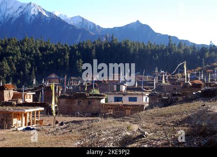 Ringmo Dorf Nepal Stockfoto