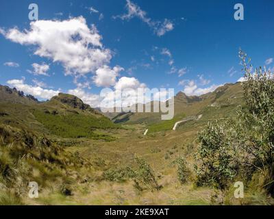 Cotopaxi ist ein aktiver Stratovulkan in den Anden, der sich in Latacuna in der Provinz Cotopaxi, etwa 50 Kilometer (31 Meilen) südlich von Quito und 31 Kilometer entfernt befindet Stockfoto