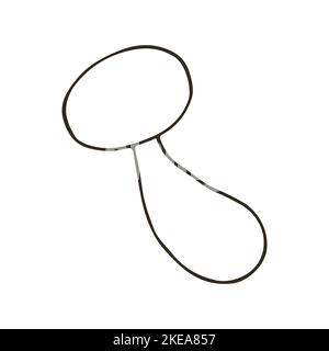 Polnische Pilze. Herbstillustration im handgezeichneten Stil. Färbung, Waldpilz. Symbol, Aufkleber Stock Vektor