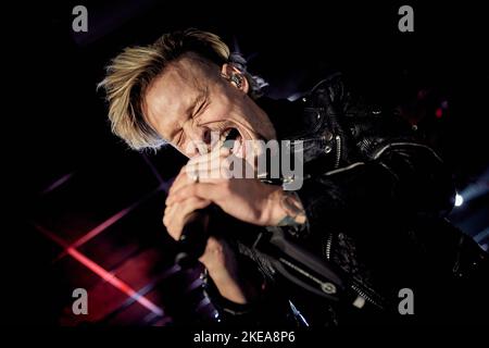 US Rock Legends SKID ROW, Live-Auftritt in Hard Rock Hell XV, November 2022, Fotos von John Lambeth. Stockfoto