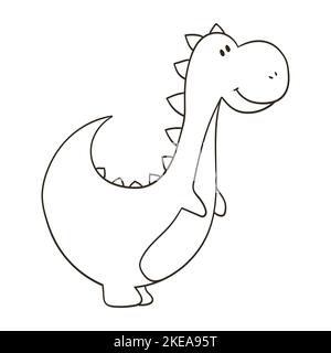 Dinosaurier der Jurassic Periode. Abbildung in handgezeichneter Form. Malzeichnungen für Ihren Entwurf. Symbol, Aufkleber. Dinosaurier Stock Vektor