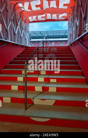 Besuch des RheinEnergiestadions - der offizielle Spielplatz des FC Köln Stockfoto