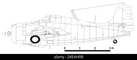 Grumman F4F-4 Wildcat Stockfoto