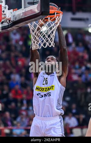 Athen, Lombardei, Griechenland. 10.. November 2022. 26 MATHIAS LESSORT von Partizan während der Euroleague, Runde 7, Spiel zwischen Olympiacos Piräus und Partizan im Friedens- und Freundschaftsstadion am 10. November 2022 in Athen, Griechenland. (Bild: © Stefanos Kyriazis/ZUMA Press Wire) Stockfoto