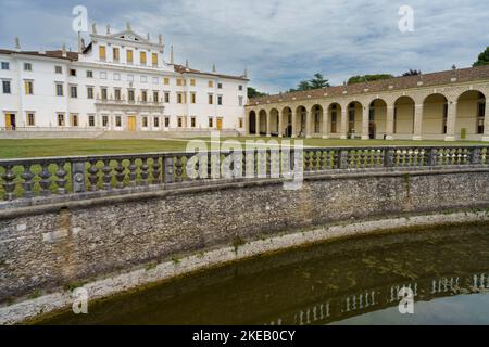 Außenansicht der historischen Villa Manin in Passariano, in der Provinz Udine, Friaul-Julisch Venetien, Italien Stockfoto