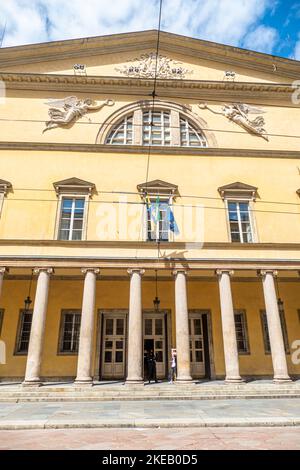 Parma, Italien: 05-02-2021: Das berühmte Teatro Regio di Parma Stockfoto