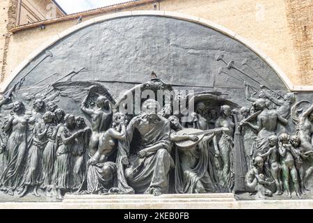 Das Denkmal von Giuseppe Verdi in Parma Stockfoto