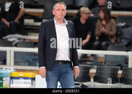 Trento, Italien, 10. November 2022ITAS Trentino VS Decospan VT Menen gültig für den ersten Tag des CEV Männer Volleyball Champions League 2022 - Pool D Turniers am 10. November 2022 in der BLM Group Arena in Trient, Stockfoto