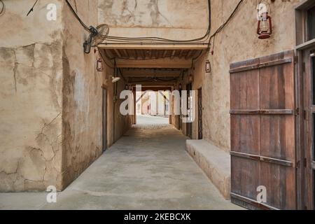 Old Heritage Passage in Al Seef, Dubai, VAE Stockfoto