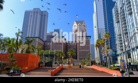 Pershing Square in Downtown Los Angeles Stockfoto