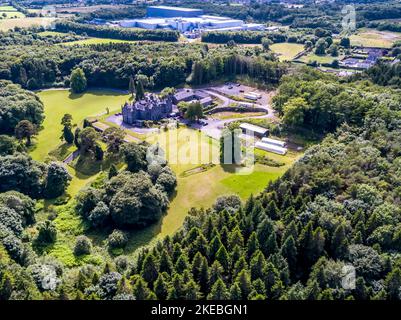 Luftaufnahme von Belleek Castle in Ballina, County Mayo - Republik Irland. Stockfoto