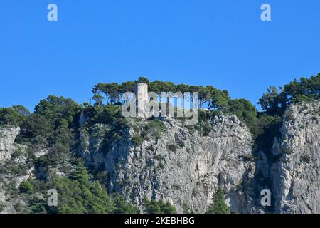 Der Schutzturm, Capri Stockfoto