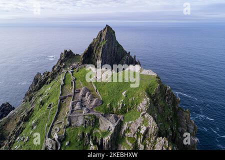 Skellig Michael vor der Küste der Grafschaft Kerry, Irland Stockfoto