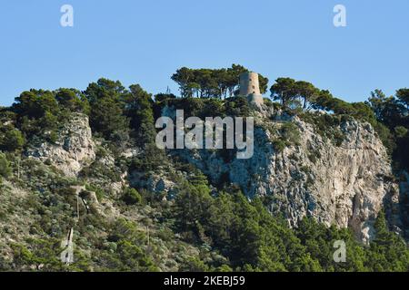 Der Guardian Tower, Anacapri, Italien Stockfoto