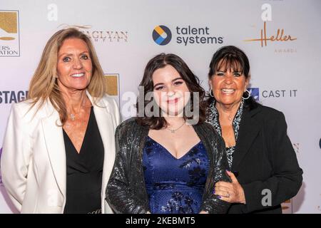 Hollywood, CA am 10. November 2022 nehmen Cindy Asbrink, Emma Shannon und Myrna Lieberman am 10. November 2022 an den 2022 Heller Awards in Talent Industry im Taglyan Complex, Hollywood, CA Teil Stockfoto