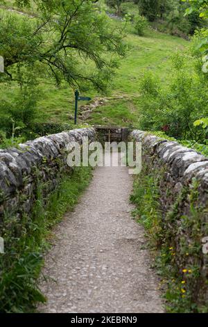 Viators Bridge, Milldale, Dove Dale, Peak District, England, UK Stockfoto