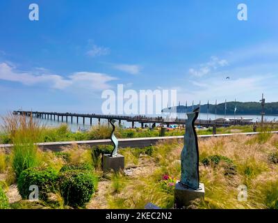 Die Anlegestelle in Binz, Rügen, Mecklenburg-Vorpommern, Deutschland, Europa Stockfoto