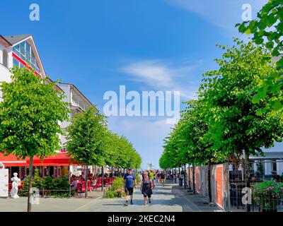 Promenade in Ostseebad-Binz, Rügen, Mecklenburg-Vorpommern, Deutschland, Europa Stockfoto