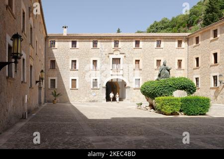 Heiligtum, Basilika, Kloster Lluc, Santuari de Lluc, Tramuntana-Gebirge, Mallorca, Mittelmeer, Balearen, Spanien Stockfoto