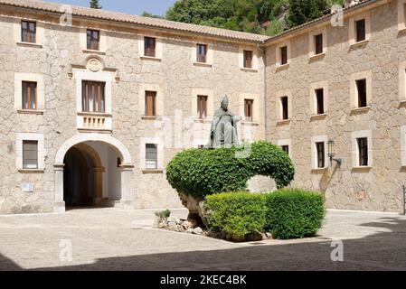 Heiligtum, Basilika, Kloster Lluc, Santuari de Lluc, Tramuntana-Gebirge, Mallorca, Mittelmeer, Balearen, Spanien Stockfoto