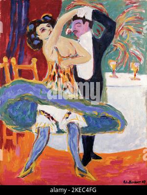 Varieté-Theater (English Dancing Couple) von Ernst Ludwig Kirchner (1880-1938), Öl auf Leinwand, c.. 1909 Stockfoto