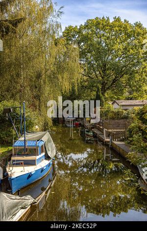 Little Venice in Tiefwerder. Berlin, Deutschland. Stockfoto