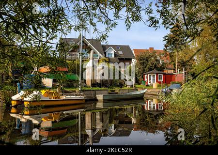 Little Venice in Tiefwerder. Berlin, Deutschland. Stockfoto