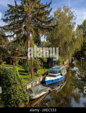 Little Venice in Tiefwerder. Berlin, Deutschland. Stockfoto