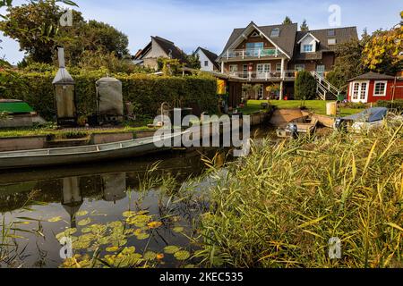 Little Venice in Tiefwerder. Berlin, Deutschland. Stockfoto