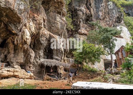 Nordamerika, Karibik, Großantillen, Hispaniola Island, Dominikanische Republik, Sama, Las Galleras, Cabo Sama, Marmormine in der Nähe von Las Galleras Stockfoto