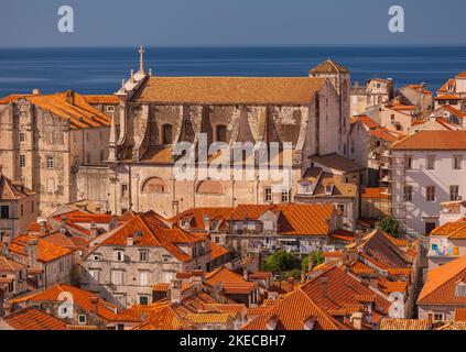 DUBROVNIK, KROATIEN, EUROPA - Kirche des heiligen Ignatius, in der ummauerten Festungsstadt Dubrovnik an der Dalmatiner Küste. Stockfoto