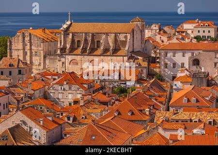 DUBROVNIK, KROATIEN, EUROPA - Kirche des heiligen Ignatius, in der ummauerten Festungsstadt Dubrovnik an der Dalmatiner Küste. Stockfoto