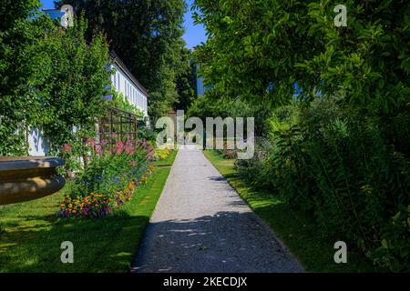 Park auf Schloss Dachau, Hofgarten, Dachau, Oberbayern, Bayern, Deutschland Stockfoto