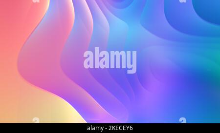 Abstrakte Illustration in holografischer Farbe, futuristische Tapete. Stockfoto