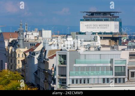 Wien, Haus des Meeres öffentliches Aquarium im ehemaligen Flakenturm im Jahr 06. Mariahilf, Wien, Österreich Stockfoto