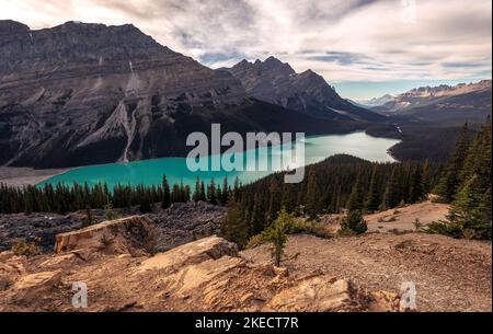 Das Bild wurde am späten Nachmittag am Peyton Lake aufgenommen Stockfoto